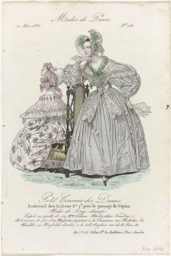Petit Courrier des Dames, 10 May 1835, No. 1157: Straw hat made of rice straw (...)