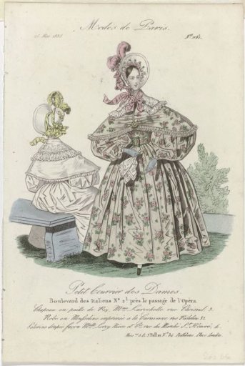 Petit Courrier des Dames, 25 May 1835, No. 1161: Hat made of rice straw (...)