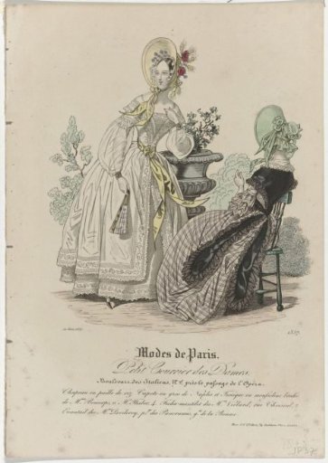 Petit Courrier des Dames, 10 June 1837, No. 1357: Hat made of rice straw (...)