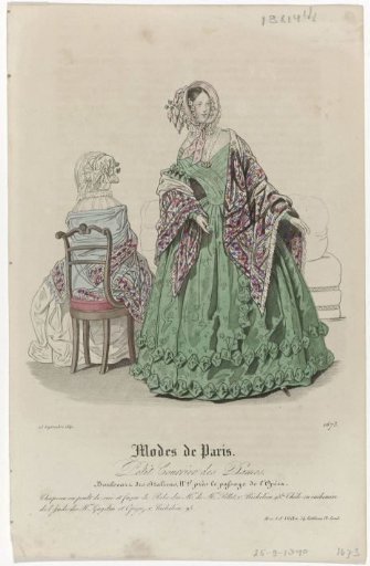 Petit Courrier des Dames, September 25, 1840, No. 1673: Silk Poplin Hat (...)
