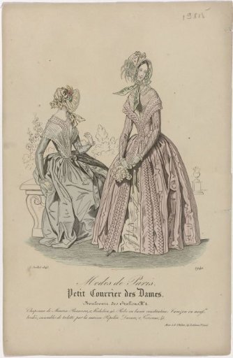 Petit Courrier des Dames, July 5, 1843, No. 1940: Hats by Maurice Beauvais (...)