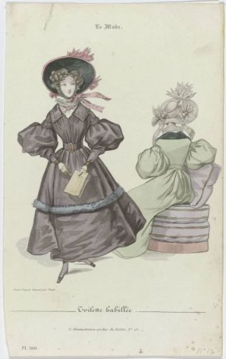 La Mode, 1830, Pl. 106: Dressed Toilette