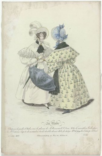 La Mode, July 6, 1833, Pl. 312: Italian Straw Hat (...)