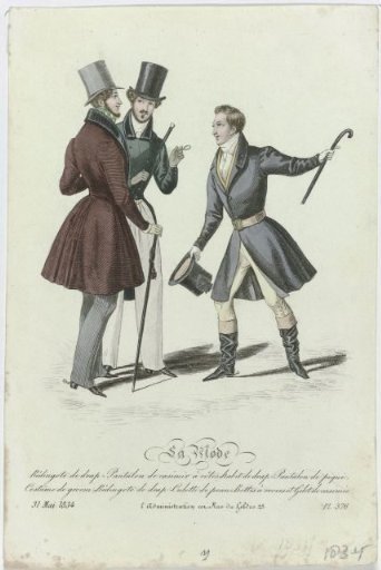 La Mode, May 31, 1834, Pl. 376: Wool Redingote (...)