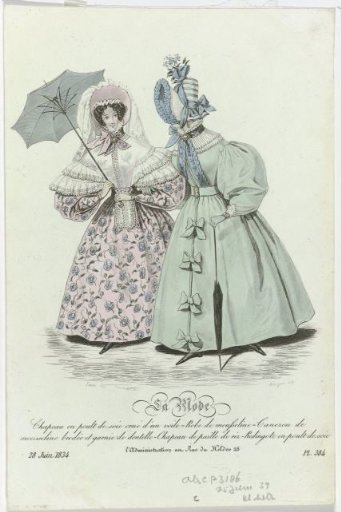 La Mode, 28 June 1834, Pl. 384: Silk hat (...)