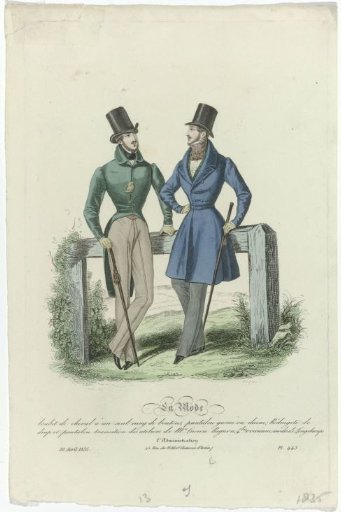La Mode, April 30, 1835, Pl. 443: Single-breasted Riding Habit (...)