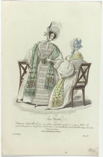 La Mode, 25 September 1835, Pl. 472: Rice straw hat (...)