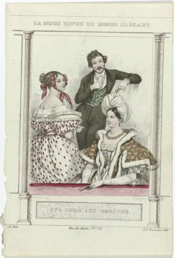 La Mode, 28 November 1835, Pl. 481: Fashion review of the elegant world (...)
