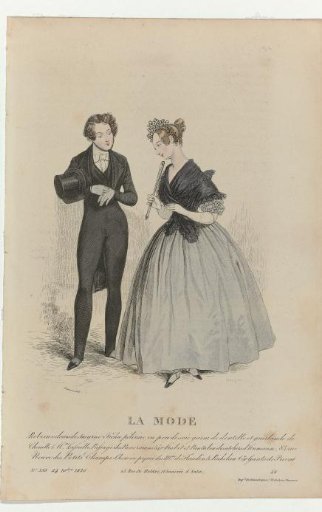 La Mode, 24 December 1836, Pl. 536: Smyrna velvet dress-fichu (...)
