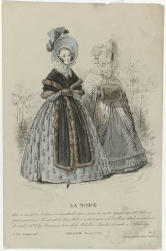 La Mode, 14 January 1837, Pl. 539: Wool muslin dress (...)
