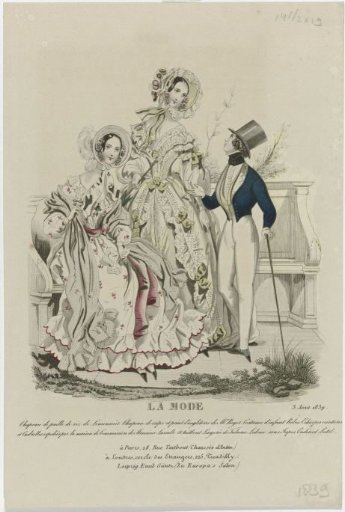 La Mode, 3 August 1839: Rice straw hat by Lemonnier (...)