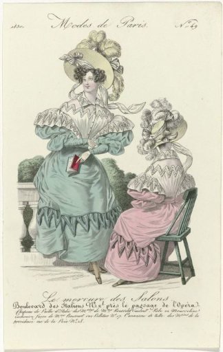 The Mercure des Salons, Paris Fashions, 1830, No. 49: Straw hat (...)