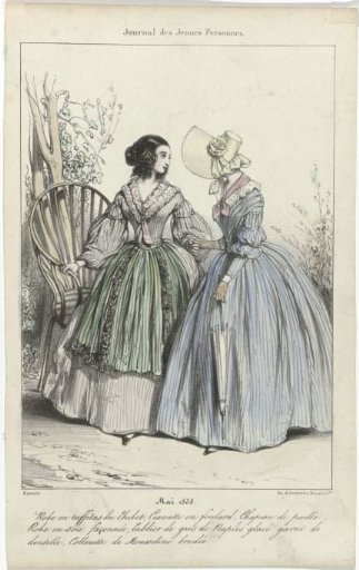 Journal des Jeunes Personnes, May 1838: Taffeta dress (...)