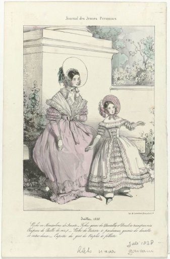 Journal des Jeunes Personnes, July 1838: Muslin dress (...)