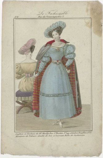 The Fashionable, 1829, No. 6: Turban hairstyle (...)