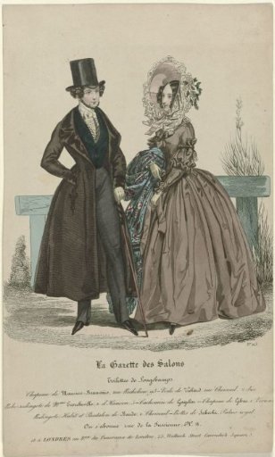 La Gazette des Salons, ca. 1836, No. 115: Longchamp attire (...)