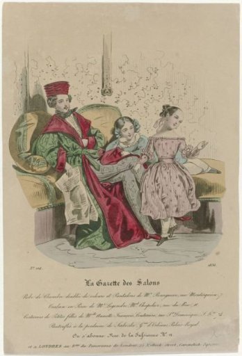 La Gazette des Salons, 1836, No. 104: Chambray dress (...)