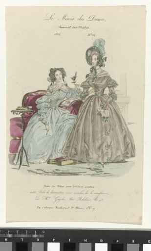 The Ladies' Mirror, Journal of Fashions, 1836, No. 34: Pekin Dress (...)