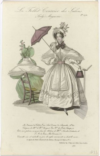 Le Follet Courrier des Salons, Lady's Magazine, 1833, No. 272: Dress with Pelisse (...)