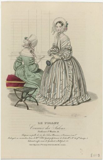Le Follet Courrier des Salons, 1838, No. 762: Rice Straw Hat (...)