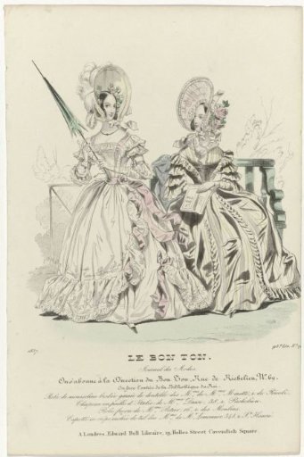 Le Bon Ton, Journal des Modes, 1837, 95th Liv. No. 190: Robe of Embroidered Muslin (...)