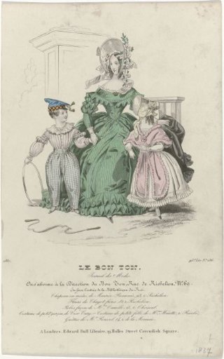 Le Bon Ton, Journal des Modes, 1837, 93rd Liv. No. 186: Hat of Moiré (...)