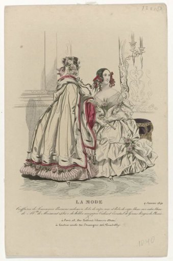 La Mode, 4 January 1840: Hairstyles by Lemonnier (...)
