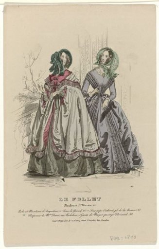 Le Follet, 1840, No. 889: Dress and Coat of Augustin (...)