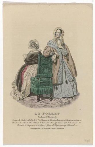 Le Follet, 1840, No. 890: Bonnet of Leclér (...)