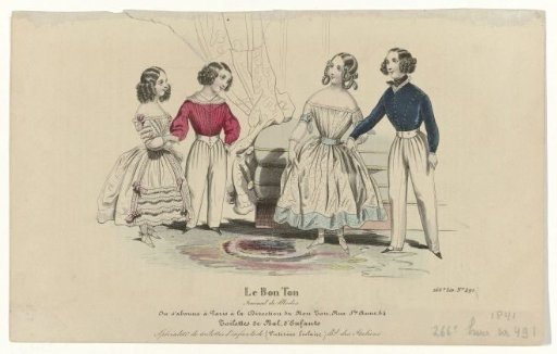 Le Bon Ton, 1841, 266th Issue, No. 491: Speciality of Children's Outfits (...)