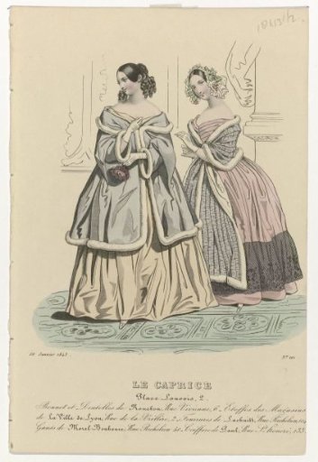 Le Caprice, January 20, 1843, No. 101: Bonnet and Lace (...)