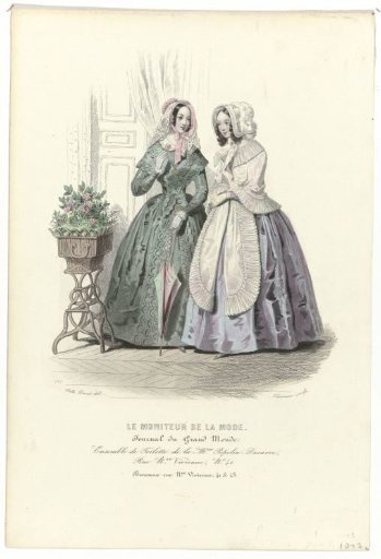 Le Moniteur de la Mode, 1843, No. 1: Ensemble of Toilettes (...)