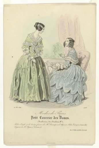Petit Courrier des Dames, 20 May 1844, No. 2016: Dresses of Fabric (...)