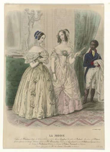 La Mode, October 15, 1844: Hairstyles of (Mariton) Fabrics (...)