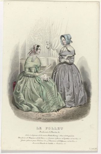 Le Follet, 1845, No. 1247: Dresses & Hats (...)