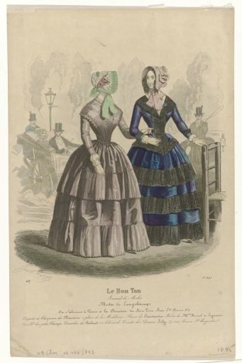 Le Bon Ton, Journal de Modes, 1845, 11th Year, No. 843/467: Bonnet and Hat by Mariton (...)