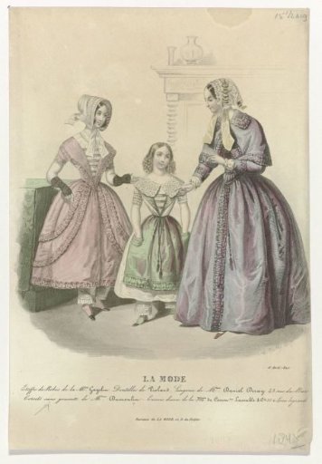 La Mode, April 15, 1845: Fabrics for Dresses (...)