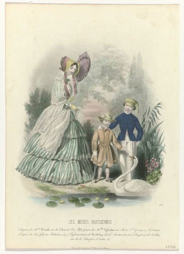 Les Modes Parisiennes, 1846, No. 173: Hat by Mrs. Bidault (...)