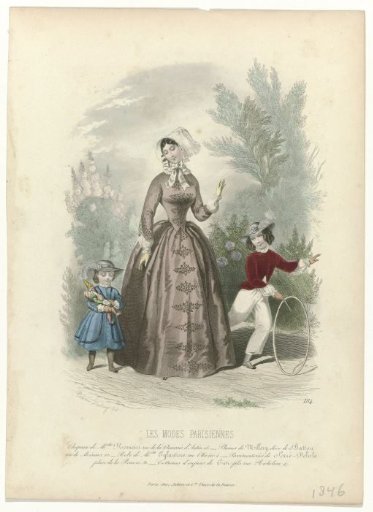 Les Modes Parisiennes, 1846, No. 184: Hat of Miss Romain (...)