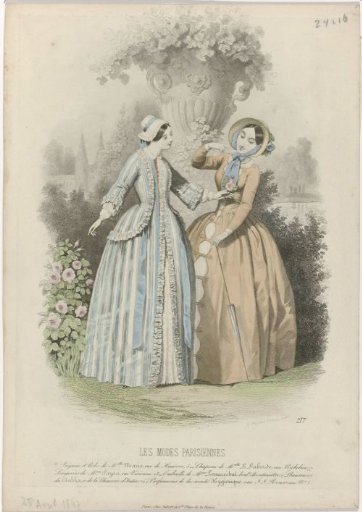 Les Modes Parisiennes, 25 April 1847, No. 217: Peignoir and Dress by Miss Mari (...)