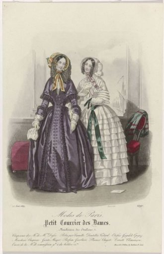 Petit Courrier des Dames, 25 August 1847, No. 2290: Hat by the Messrs. of Mme Dass (...)