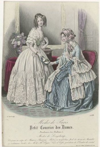 Petit Courrier des Dames, 15 April 1847, No. 2258: Hat in Crepe by Maurice-Beauvais (...)
