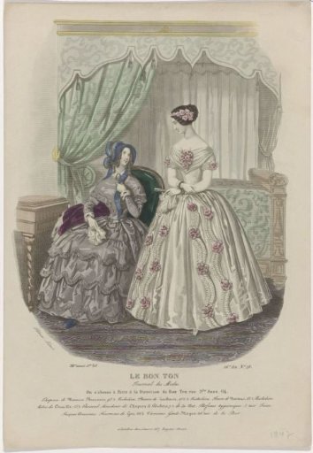 Le Bon Ton, 1847, 8th year, Vol. 1, 16th issue, No. 28: Hat by Maurice Beauvais (...)