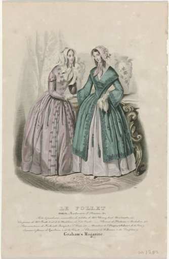 Le Follet, 1846, No. 1282: Dress and Overcoat (...)