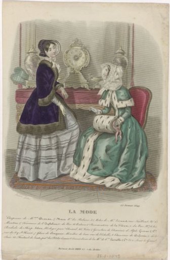 La Mode, 25 January 1849: Hats of Mmes Drouan (...)