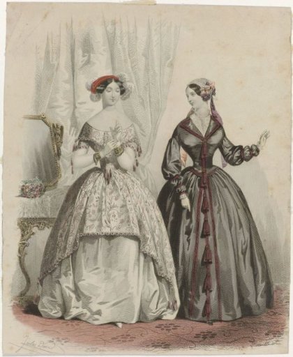 Two Ladies in an Interior, ca. 1850