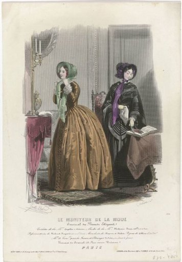 Le Moniteur de la Mode, 1851, No. 272: Toilettes by the House of Gagelin (...)