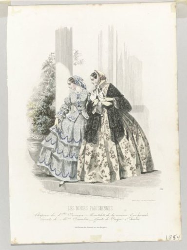 Parisian Fashions, 1854, No. 592: Hat by the Misses Romain (...)
