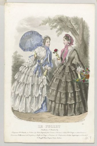 The Follet, 1854, No. 1887: Hat by Mme Naudé (...)