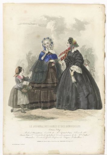 Le Journal des Dames et des Demoiselles, 1855, No. 430, Belgian Edition: Fashions of Alexandrin (...)